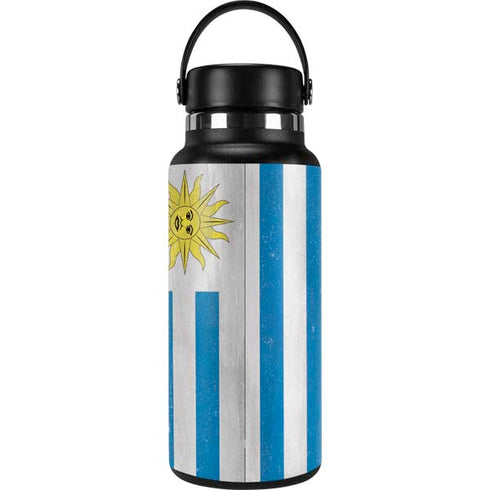 Uraguay Flag Distressed Hydro Flask 32oz Wide Mouth Skin
